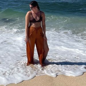 Cute beachy slit pants